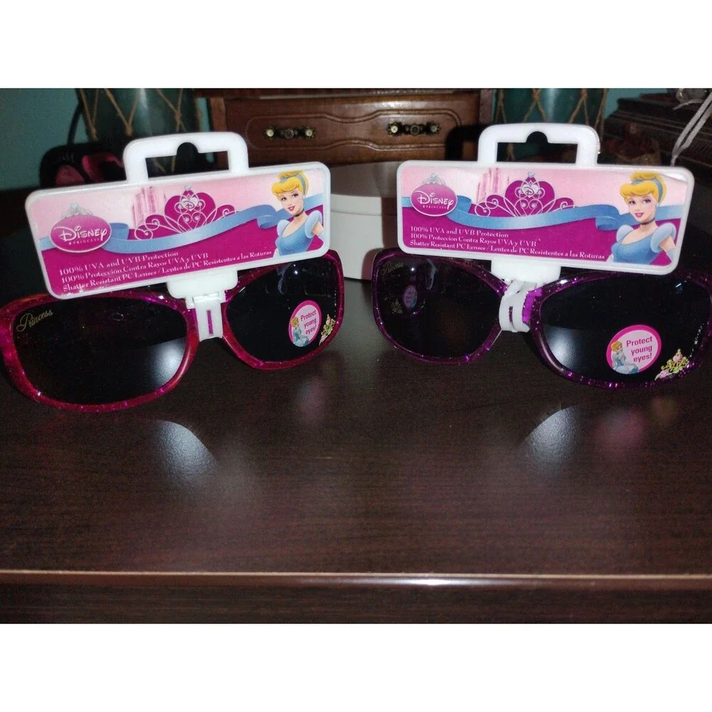2 Pairs Of Disney Princess Sunglasses New On Card With Original Tags